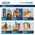 thumbnail image 6 of Schlage Be489wb-Cam Encode Wifi Enabled Electronic Keypad Deadbolt - Bronze, 6 of 7