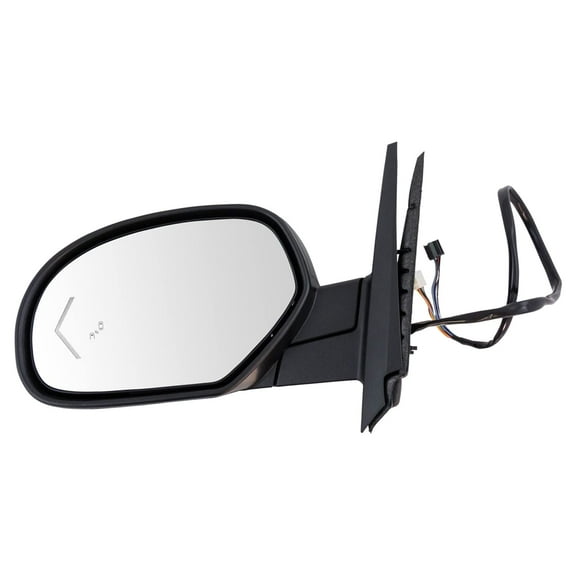 TRQ Mirror Power Folding Heated Signal Memory Blind Spot Puddle Black LH for GM MRA08156