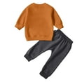 thumbnail image 5 of HCNTES Toddler Baby Girl Clothes 6 12 18 24 Months Fall Outfits Long Sleeves Sweatshirt Pants Set 1-5T(3-6 Months,S824-Brown), 5 of 8