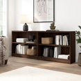 thumbnail image 2 of Universal Small 2 Shelf Bookcase Set in Black Walnut - Engineered Wood, 2 of 9