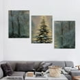 thumbnail image 4 of Rustic Farmhouse Christmas Tree Canvas Art - Vintage Winter Scene Wall Decor for Living Room, Bedroom, Office - No Battery Needed 12*16inch*3pcs, 4 of 6