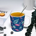 thumbnail image 5 of Yiaed Plants And Flamingos Print Ceramics Coffee,Large Handle Design,Extra Large Tea and Coffee Cup for Office and Home Mugs, 5 of 6