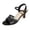 Black, variant on Narveanno Women's High Heels Sandals Open Peep Toe Mesh Rhinestones Ankle Strap Dress Wedding Party Pumps Shoes White 7