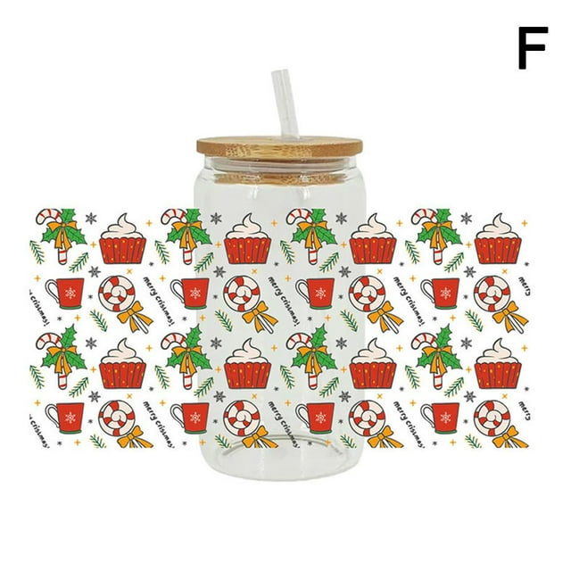X2 Christmas Drinks -UV DTF Cup - Wrap Transfer Waterproof Cup Sticker ж J3W5