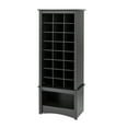 thumbnail image 4 of Prepac 24 pair Shoe Storage Rack with bottom shelf, Black, 4 of 7