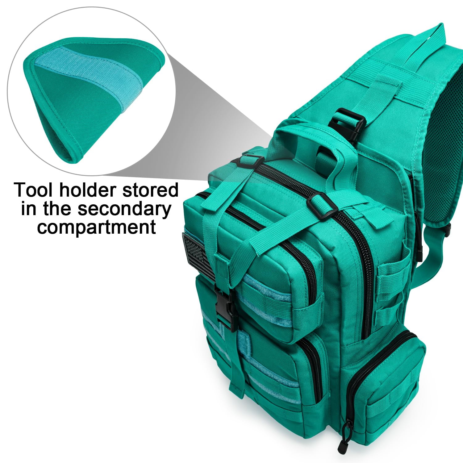G4Free Outdoor Sling Bag Crossbody Backpack with Adjustable Holder, Durable Shoulder Daypack for Men