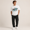 White D, variant on Men's GROW Graphic T-Shirt, White Short Sleeve Crew Neck Mountain Star Print Tee for Summer Casual Wear