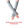 thumbnail image 4 of Guantes sin dedos Bewildely para niña gris claro estilo simple 1 par, 4 of 6