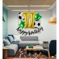 thumbnail image 4 of Set de globos de fútbol Kwuz con número 11 dorado de 40" para cumpleaños, 4 of 7