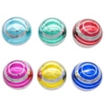thumbnail image 4 of Kurt Adler 80MM Glass Multicolor Striped Ball 6-Piece Ornament Set, 4 of 4