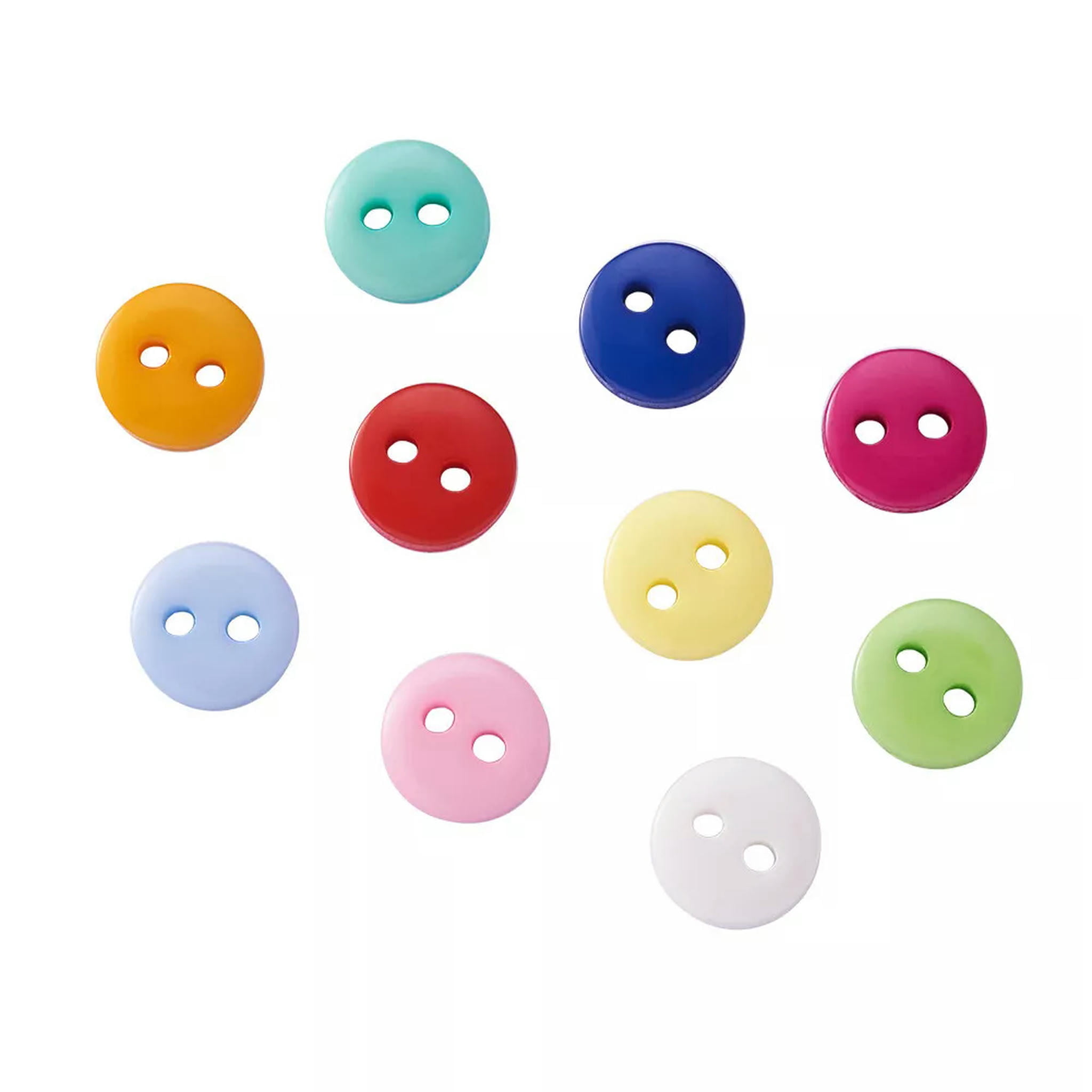 U8MO 2000pcs Flat Round 2-Hole Buttons Resin Button For DIY Sewing Craft 9mm Hole:1mm