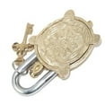 thumbnail image 3 of Vintage Turtle Tortoise Door Lock Padlock Brass With Secret Lock Functional, 3 of 5