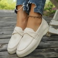 thumbnail image 5 of Taqqpue Women's Flats Shoes Women's Casual Versatile Solid Color Soft Soled Shoes Trendy Loafers Flat Shoes Loafer Shoes for Women, 5 of 10