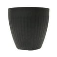 thumbnail image 4 of TierraVerde Madison Ribbed Planter Black 14"H, 4 of 6