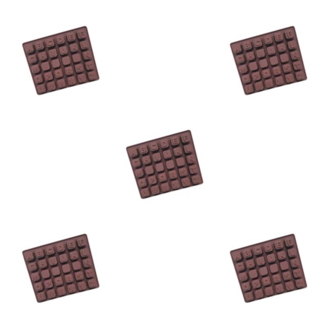Injueey Molde de silicona 26 letras alfabeto Chocolate herramientas bandeja jabón cuadrado Type2