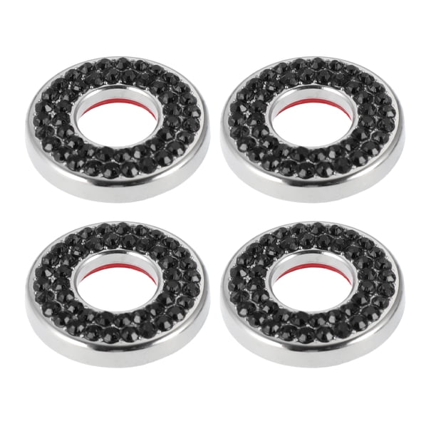 4 Piezas Negro Bling Interior Coche Puerta Cerradura Pegatinas Decoración Accesorios