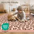 thumbnail image 4 of ODIKA Pink Print Leopard Featuring Bold Rosette Cheetah Zebra Decoration Foldable Easy Care for Queen Size Bedroom, Under Bed, Master, 4 of 7