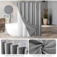 thumbnail image 2 of Bathroom Accessories Set, 5Pcs Glass Bathroom Accessories Set Complete with Grey Shower Curtain, Soap Dispenser, Toothbrush Holder, Tumbler & Cotton Jars – Bath Decor for Home, 2 of 14