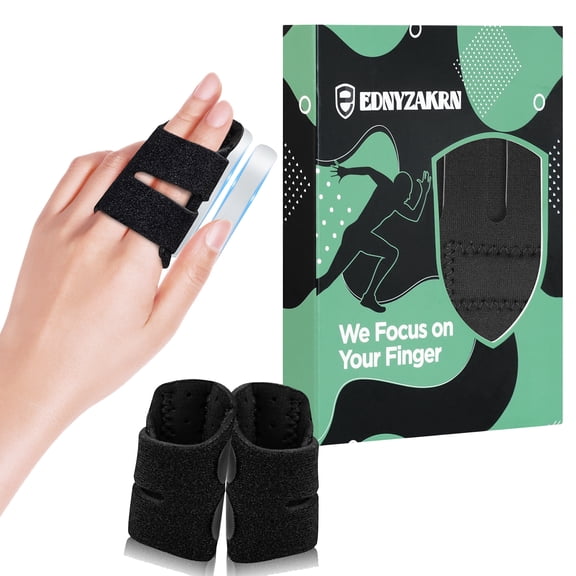 EDNYZAKRN 2 Pcs Trigger Finger Splint with 2 Metal Bars for Double fingers, Finger Buddy Brace for Arthritis, Tendonitis