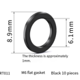thumbnail image 5 of 10pcs M6 Bicycle Titanium Flat Washer Universal Bike Bolts Gasket 6mm Mountain Road Bike Bolts Spacer Golden,10 x titanium alloy washer,Gold, 5 of 6