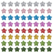 Rhewides 60pcs Resin Star Flat Back Beads for Jewelry Making Craft Scrapbooking Embellishments Mixed Colors 15mm