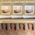 thumbnail image 2 of Dressing Table Mirror with Lights, Vanity Mirror 35.5 x 30.5 cm with Lights, Illuminated Dressing Table Mirror, Smart Touch with 3 Colours, Adjustable for Table, 2 of 7