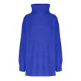 thumbnail image 3 of BangWanChi Long Sleeve Dresses for Women Fall Women Solid Color Lapel Loose Knit Long Sleeved Plus Size Senior Woolen Dress, 3 of 5