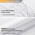 thumbnail image 4 of Cortina de ducha BTTN Boho Long de lino 180 x 200 cm con ganchos, color blanco, 4 of 6