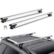 KFFKFF Universal Roof Rack Cross Bars, 54 Aluminum, 200 lbs, Adjustable with Locks, Multicolor