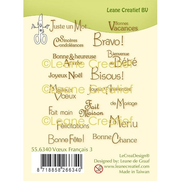 Lecreadesign Combi Clear Stamp French Words 3.