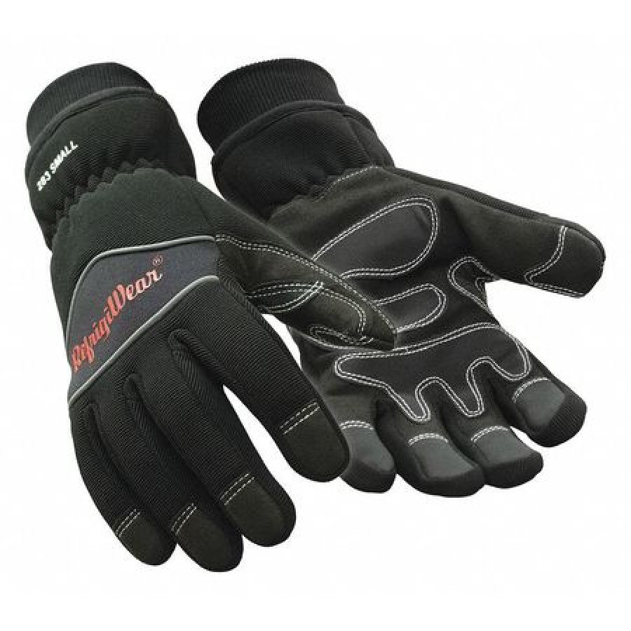 REFRIGIWEAR 0283RBLKLAR Cold Protection Gloves, Polypropylene Lining, L