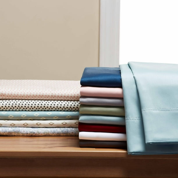 Buy products such as mainstays basic microfiber sheet set, mainstays soft wrinkle resistant microfiber sheet set at walmart and save. better homes gardens 300 thread count 100 cotton wrinkle resistant sheet set twin baltic sea