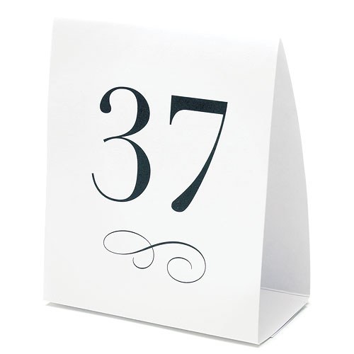 NUMBERS 1-12 PLUS TOP TABLE AVAILABLE PERSONALISED TENT STYLE TABLE NUMBERS