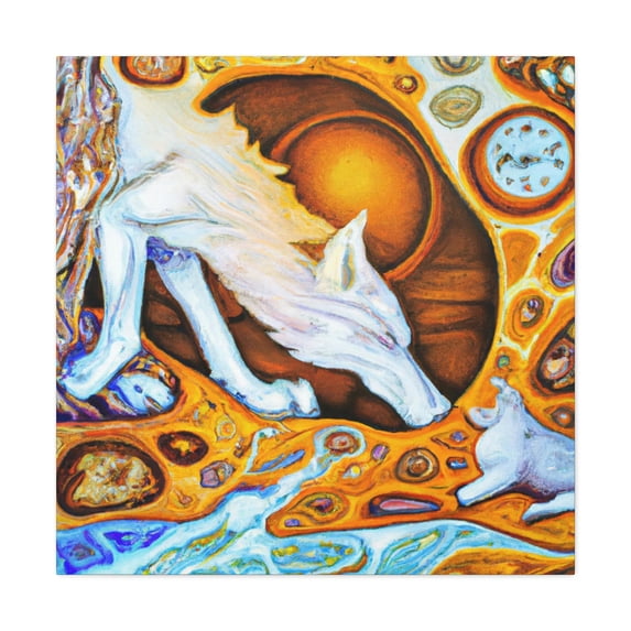 Coyote in Baroque style - Canvas