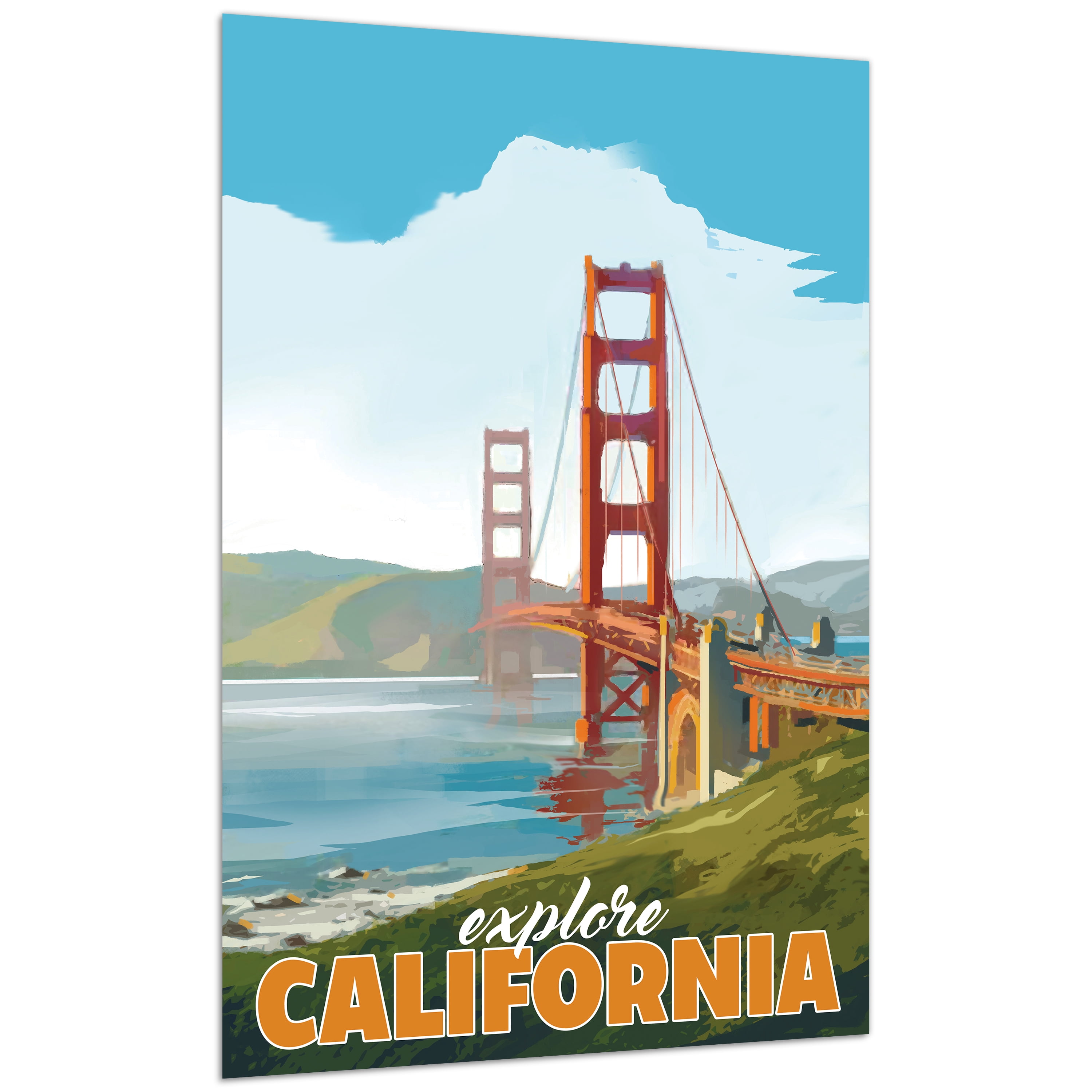 Bicoastal Beauty Frameless Free Floating Tempered Glass Panel Graphic Wall Art , 36" x 24" each