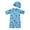 B001, variant on FLMEI Baby Boys One Piece Swimsuits High Stretch Bathing Suit for Kids Zipper Short Sleeve Swimwear Toddler Dinosaur Shark Print Beach Wear Upf50+ with Swim Cap 12 Months - 8 Years
