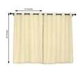 thumbnail image 3 of Efavormart Pack of 2 52"x64" Ivory Faux Linen Curtains, Semi Sheer Curtain Panels with Chrome Grommet for Living Room Home Decor Window Privacy Linen Textured Drapes, 3 of 5