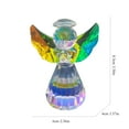 thumbnail image 2 of WYZCTTD 1PCS 3inch Crystal Guardian Angel Figurine Decor Glass Angel Statue Ornaments Art，Home Decor (Dazzling Color), 2 of 6