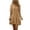Khaki, variant on Vivianyo HD Women's Collar Half Button Tiered Shirt Mini Dress, Short Sleeve Solid Linen Blend Ruffle Hem Loose Dresses for Summer Beach, Women's Yellow, Sizes S-3XL