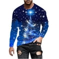 thumbnail image 2 of Elvqul Christmas Tree Shirts for Men Christmas Green Graphic Pullover Mens Shirts Crewneck, 2 of 5