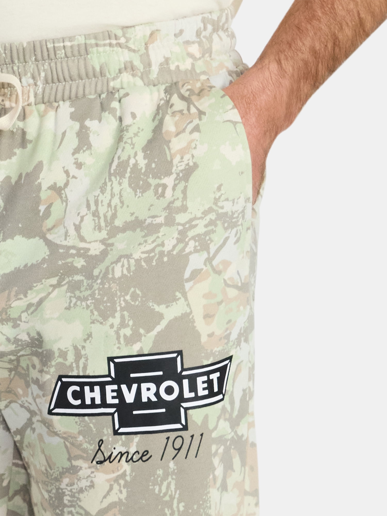 Chevrolet Men's and Big Men's Camo Fleece Jogger Pants, Sizes S-3XL