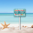 thumbnail image 3 of Uptell Flip Flop Zone Aluminum Sign Funny Pool Signs With Stake Beach House Decor Vintage Pool Tropical Beach Patio Decoration 12"x8" Beach Signs for Home Decor, 3 of 6
