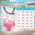 thumbnail image 7 of Uorisanigo Pink Ice Cream Cone Bathing Suits for Girls Size 13-14 Ruffle Halter One Piece Pool Party Swimwear Single Spaghetti Strap One Shoulder Swimsuit, 7 of 7