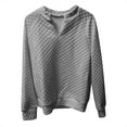 thumbnail image 5 of Yigetop Women Fall Clothes, Womens Sleeve Textured Sweatshirts Casual V Neck Pullover Tops Hoodie Fall Winter Fashion Clothes 2025 Womens Fall Shirts Grey S, 5 of 6