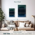 thumbnail image 4 of Elephant Stock Remembering Rothko Ii Wall Art - Vertical Multi Panel Canvas - Living Room Wall Decor - Abstract Multi Panel - Blue And Teal Decor By Rob Delamater - 20" x 32", 4 of 8
