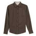 thumbnail image 5 of Womens Long Sleeve Easy Care Cotton/Polyester Shirt Coffee Bean/Light Stone XXL, 5 of 6