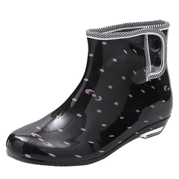 Babysbule Womens Shoes Clearance, Women's Rain Boots Fashion Short Tube Rain Boots Water Slip Resistant Water Shoes