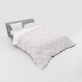 thumbnail image 3 of Chevron Duvet Cover Set, Zigzag Chevron Grunge Pattern in Soft Colors Simplicity Design, Bedding Set with Shams and Fitted Sheet, 3 Sizes, by Ambesonne, 3 of 3