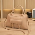 thumbnail image 2 of Purse and Handbags for Women PU Leather Tote Satchel Shoulder Bag Top Handle Crossbody Bags with Zipper ang Shoulder Starp Beige, 2 of 4