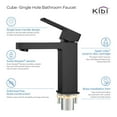 thumbnail image 4 of Kibi USA Single-handle Bathroom Vanity Sink Faucet w/ Water Hose Matte Black Matte, 4 of 5